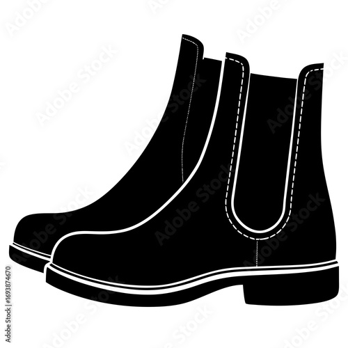 pair of black boots