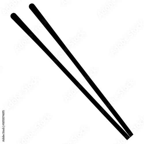 chopsticks isolated on white background