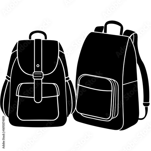 travel bag on white background