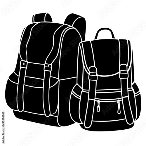 black bag isolated on white background