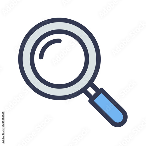 Magnifying Glass Icon Isolated on Black Background for Search or Exploration Concepts