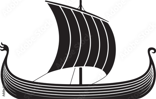 Viking Ship Silhouette Ancient Nordic Vessel Exploration and Maritime History