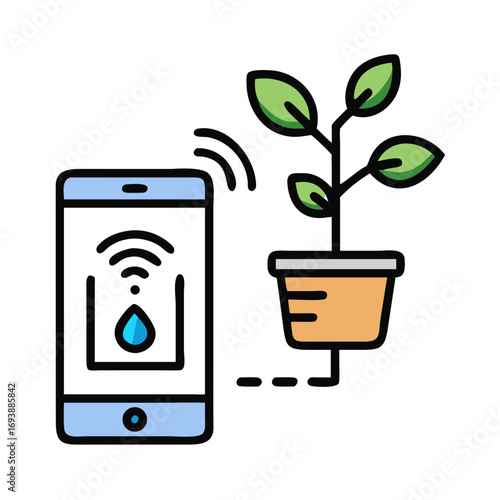 Smart Irrigation System: Connecting Smartphone to Plant for Automated Watering Solution