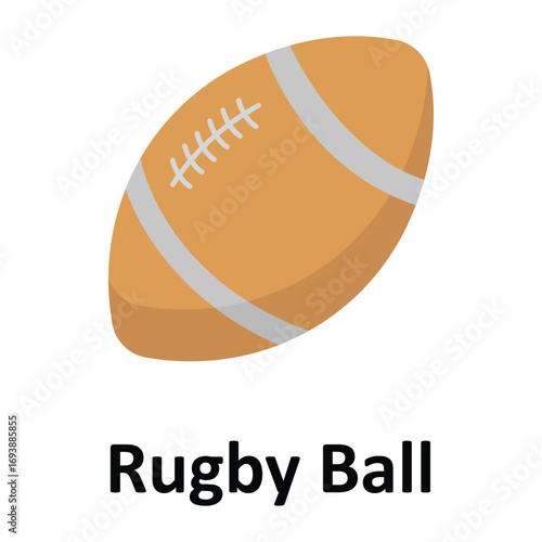 Rugby Ball Vector icon which can easily modify or edit