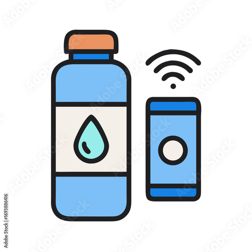 Smart Hydration Reminder: Water Bottle and App to Track and Improve Water Intake