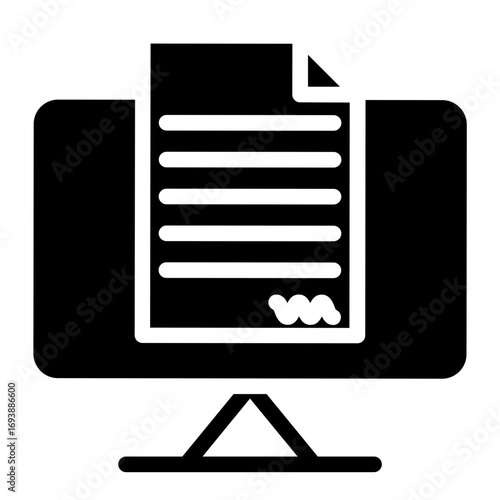 Vector Design Online Agreement Icon Style