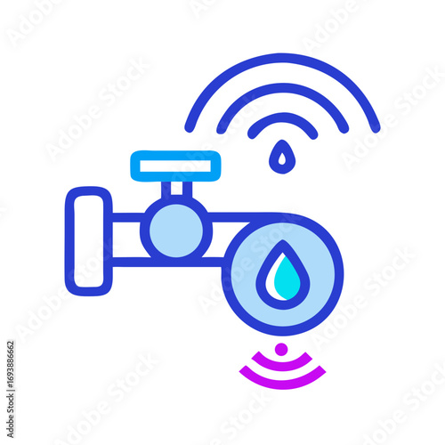 Smart Water Meter with Wireless Connectivity Symbolizing IoT Water Management System