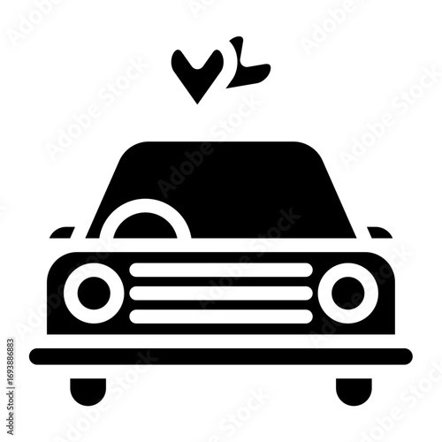 Vector Design Wedding Car Icon Style