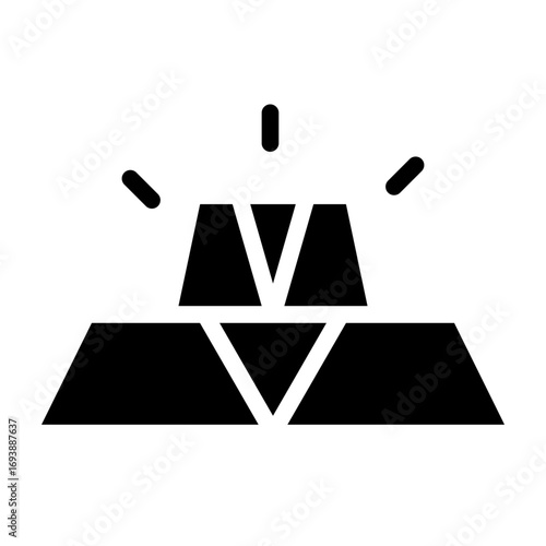 Vector Design Gold Ingots Icon Style