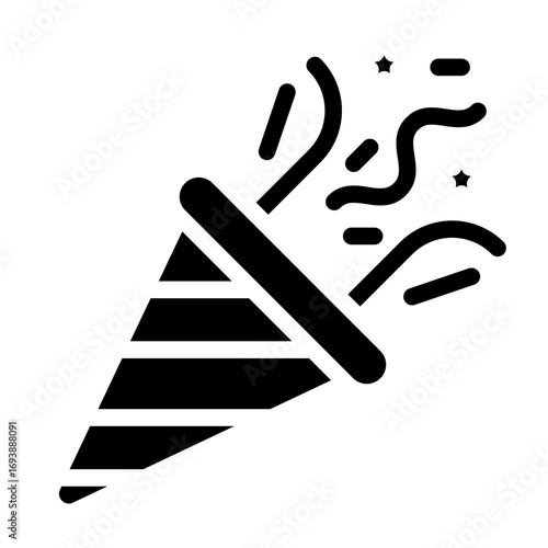 Vector Design Party Popper Icon Style