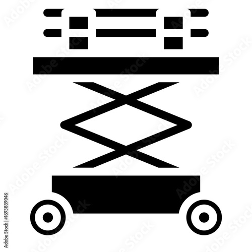 Vector Design Scissor Lift Icon Style