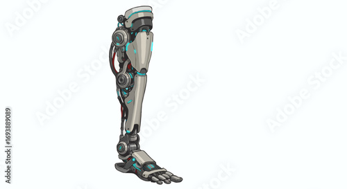 Futuristic Robotic Leg Prosthesis Design Concept Advanced Bionic Limb