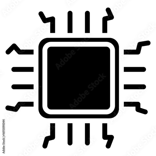 Vector Design Processor Icon Style