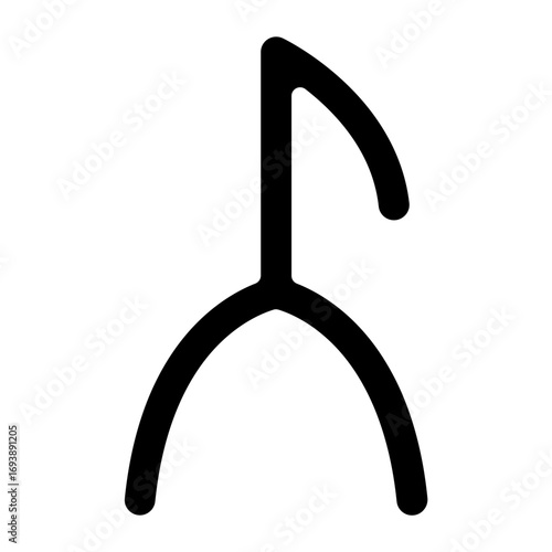 Vector Design Wishbone Icon Style