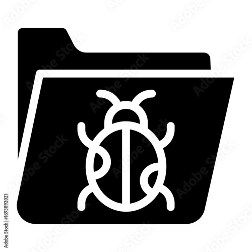 Vector Design Infected Folder Icon Style