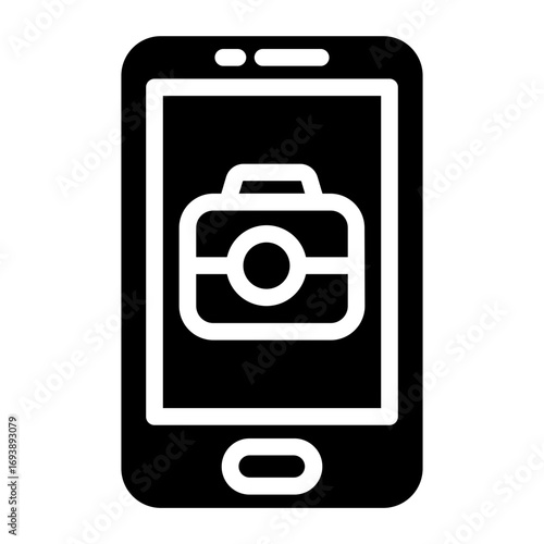 Vector Design Mobile Camera Icon Style