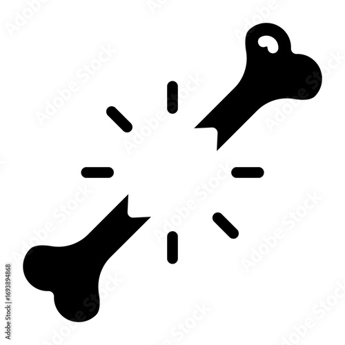 Vector Design Broken Bone Icon Style