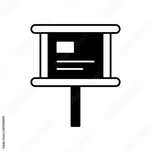 Stand Display Unit Fill Icon: Exhibition and Presentation
