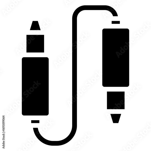 Vector Design Audio Cable Icon Style