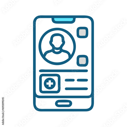 Digital healthcare on a mobile app offering online medical services and consultations