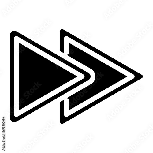 Vector Design Fast Forward Icon Style