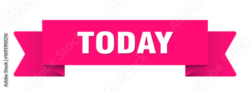 today ribbon isolated on transparent background. today ribbon