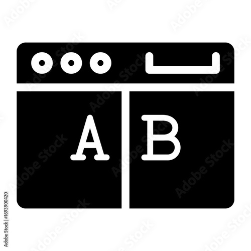 Vector Design AB Testing Icon Style