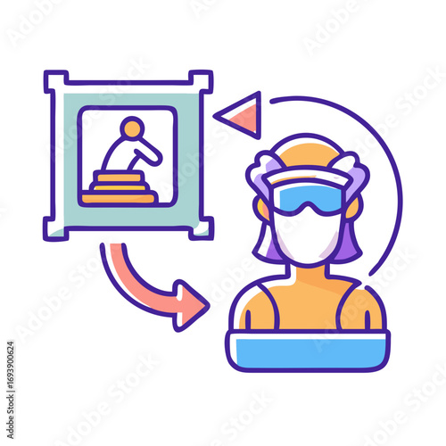 Augmented reality interface with an avatar interacting with virtual historical content presentation