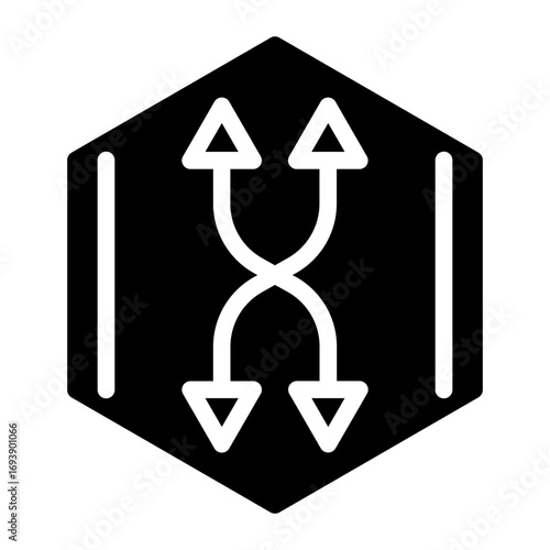 Vector Design Opposite Arrow Icon Style