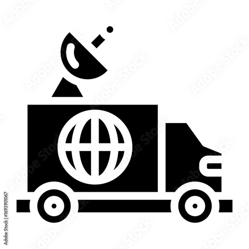 Vector Design News Van Icon Style