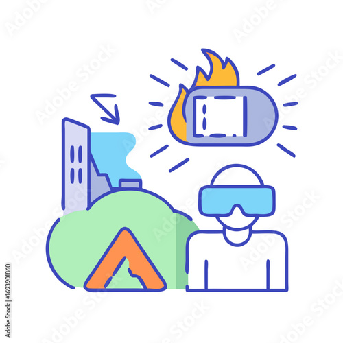 Virtual Reality Training Simulating Disaster with Hazards and Building Destruction