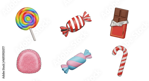 Sweet Treats Candy Vector Icon Set
