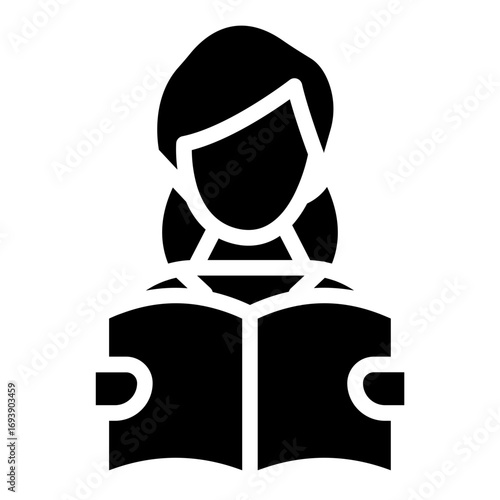 Female Teacher Icon Style