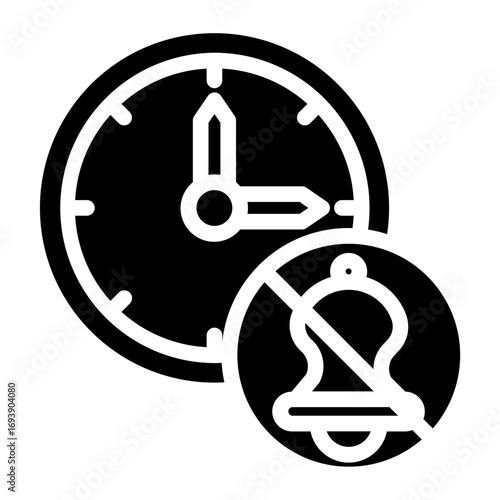 Mute Alarm Clock Icon Style