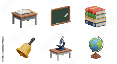 Education Vector Icon Set School Supplies