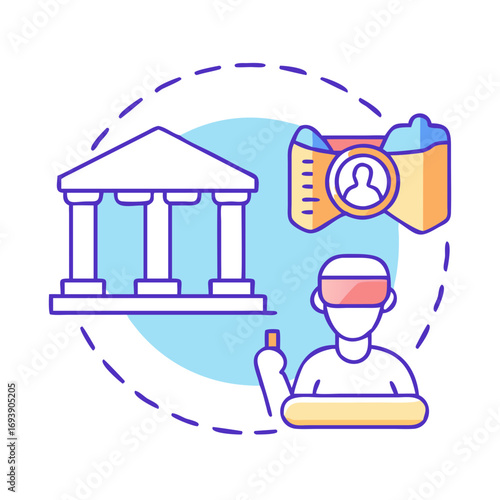 Virtual Reality Banking Experience: A Flat Illustration of Future Financial Technology