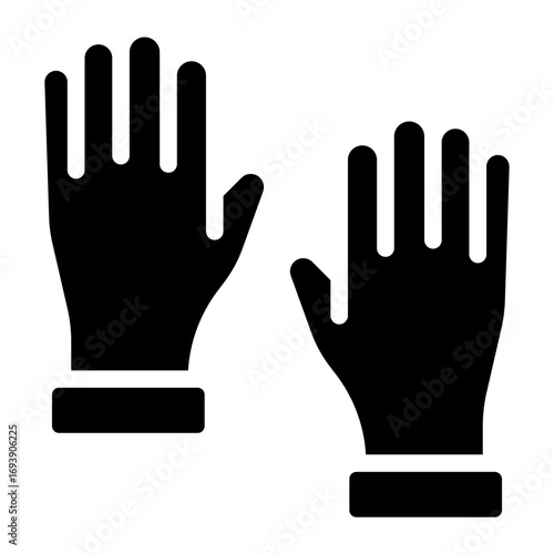 Gloves Icon Style