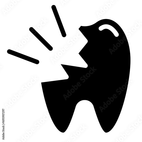 Broken Tooth Icon Style