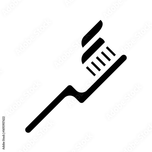 Tooth Paste on Brush Icon Style