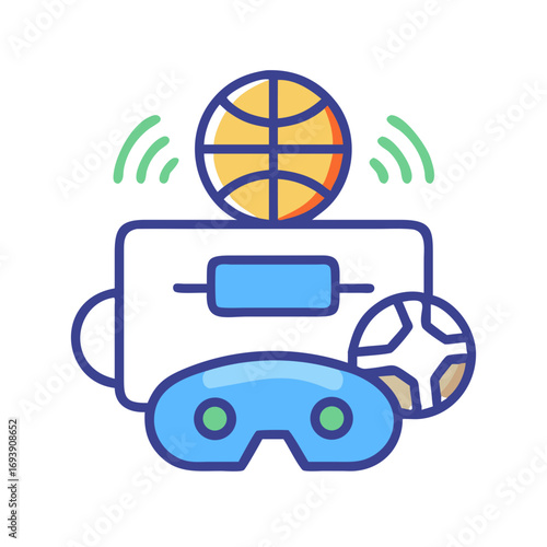Virtual reality sports game featuring basketball soccer and advanced gaming technology experience