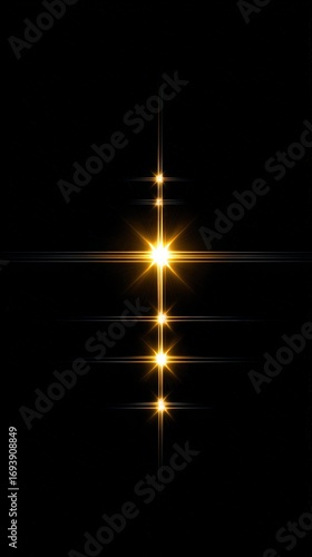 Wallpaper Mural Bright Glowing Flare Lights on a Transparent Dark Background Torontodigital.ca