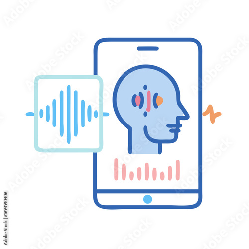 AI-powered Diagnostic App Displaying Brain Activity and Health Analysis on Mobile Device
