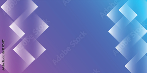 Abstract background with translucent overlapping diamonds on a gradient backdrop of purple and blue hues.
