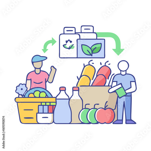Sustainable Food Systems and Consumer Behavior in a Closed Loop Supply Chain Illustration