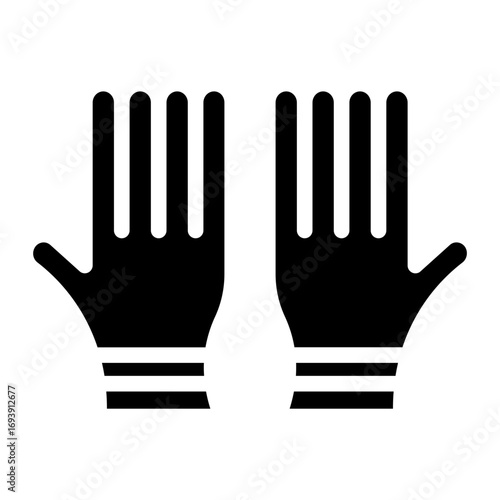 Working Gloves Icon Style