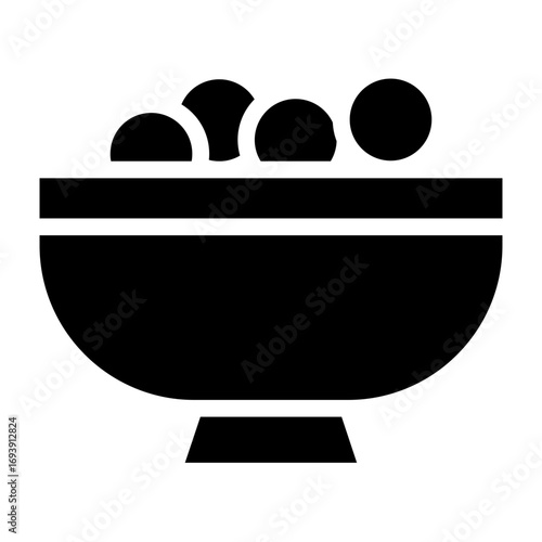 Cereal Bowl Icon Style