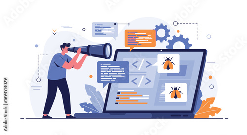 Software development bug hunting and debugging process exploration and discovery through coding and analysis