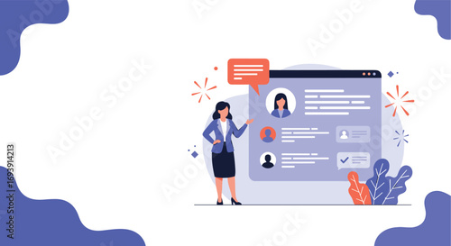 Professional team management and employee performance tracking system interface design