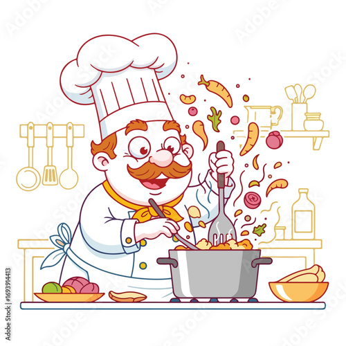 chef with food