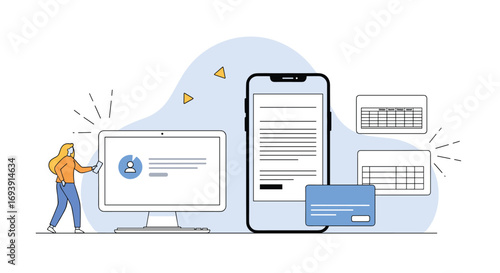 Digital transformation streamlining business operations through technology integration and user experience optimization